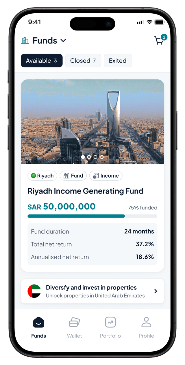 Funds app on phone